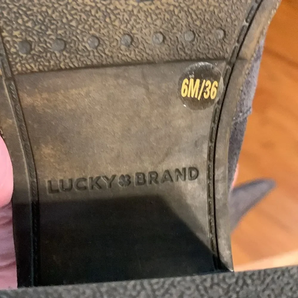 Lucky Brand Size 6 gray suede Rayla over the knee riding boot.